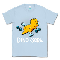 Dusty Blue Dino Sore Funny Dinosaur Workout Gym Fitness Lifting Classic Tee - longCreatives
