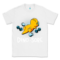White Dino Sore Funny Dinosaur Workout Gym Fitness Lifting Classic Tee - longCreatives