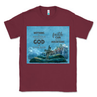 Burgundy nothing is impossible with cross Classic Tee - TumblerDesignByShophia