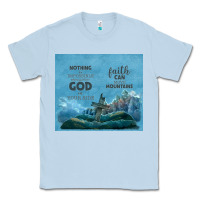 Dusty Blue nothing is impossible with cross Classic Tee - TumblerDesignByShophia