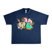 Navy Easter heart Easter Day Urban Heavy Tee - CowGirlArtShop