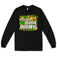 Black St. Patrick's Little miss shenanigans Long Sleeve Tee - OliviaCreatesArt