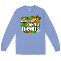 Colony Blue St. Patrick's Little miss shenanigans Long Sleeve Tee - OliviaCreatesArt