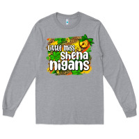 Heather Grey St. Patrick's Little miss shenanigans Long Sleeve Tee - OliviaCreatesArt