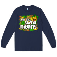 Navy St. Patrick's Little miss shenanigans Long Sleeve Tee - OliviaCreatesArt