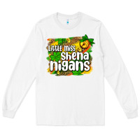 White St. Patrick's Little miss shenanigans Long Sleeve Tee - OliviaCreatesArt