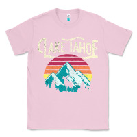 Bubblegum Pink Vintage Lake Tahoe Mountains Retro T Classic Tee - longCreatives