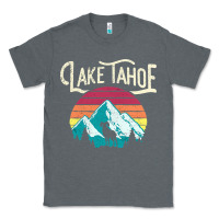Charcoal Heather Vintage Lake Tahoe Mountains Retro T Classic Tee - longCreatives