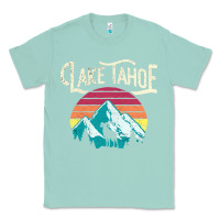Seafoam Vintage Lake Tahoe Mountains Retro T Classic Tee - longCreatives