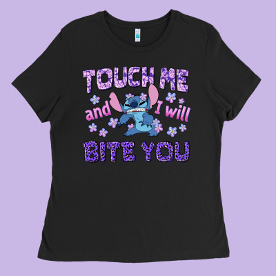 Touch Me And I Will Bite You Ladies Tee Designed By Texasbilliewilder