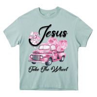Arona Leopard Floral Pink Car Jesus Take The Wheel Heavy Core Tee - Bettercallsaul