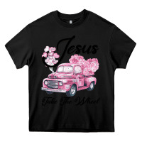 Black Leopard Floral Pink Car Jesus Take The Wheel Heavy Core Tee - Bettercallsaul