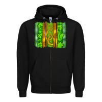 Black saint patricks horseshoe shamrock leopard glitter brushstroke Zipper Hoodie - Artiststas