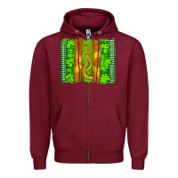 Burgundy saint patricks horseshoe shamrock leopard glitter brushstroke Zipper Hoodie - Artiststas