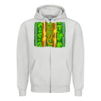 Dove Grey saint patricks horseshoe shamrock leopard glitter brushstroke Zipper Hoodie - Artiststas