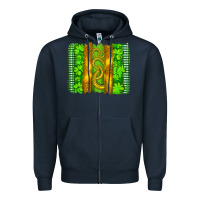 Navy saint patricks horseshoe shamrock leopard glitter brushstroke Zipper Hoodie - Artiststas
