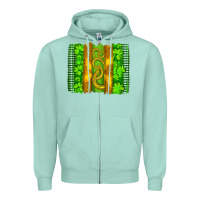Seafoam saint patricks horseshoe shamrock leopard glitter brushstroke Zipper Hoodie - Artiststas