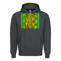 Smoke saint patricks horseshoe shamrock leopard glitter brushstroke Zipper Hoodie - Artiststas