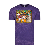 Cloud Purple autumn sheeps Vintage Tee - Jasminsmagicworld