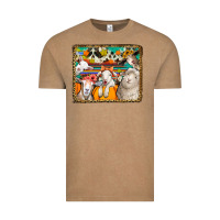 Vintage Coffee autumn sheeps Vintage Tee - Jasminsmagicworld