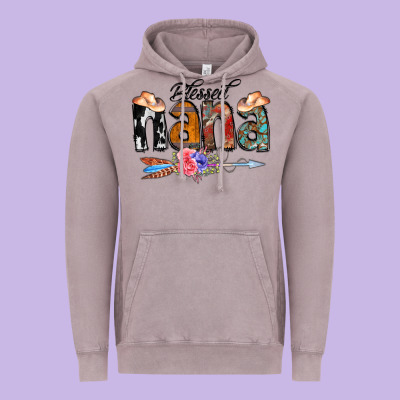 Blessed Nana Vintage Hoodie Designed By Cowcowdesign