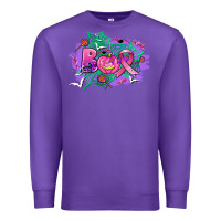 Purple halloween boo with cancer ribbon Premium Sweatshirt - AdoDesignShop