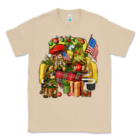 Mushroom Christmas army gnomes truck 4th of july Classic Tee - HowdyJamesFarm