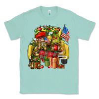 Seafoam Christmas army gnomes truck 4th of july Classic Tee - HowdyJamesFarm