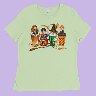 Wizards Coffee Cups Ladies Tee Designed By Texasbilliewilder