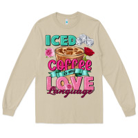 Mushroom Iced Coffee is my love language Valentine's Day Long Sleeve Tee - FaDigitalArtStudio