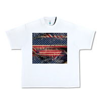White American flag stitches Urban Heavy Tee - CowGirlArtShop