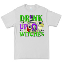 Dove Grey Drink Up Witches Premium Tee - texasbilliewilder