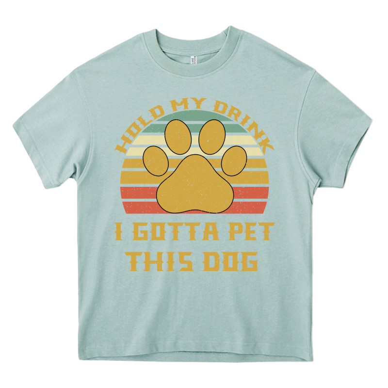 Hold My Drink I Gotta Pet This Dog Heavy Core Tee by Bettercallsaul | Teevron