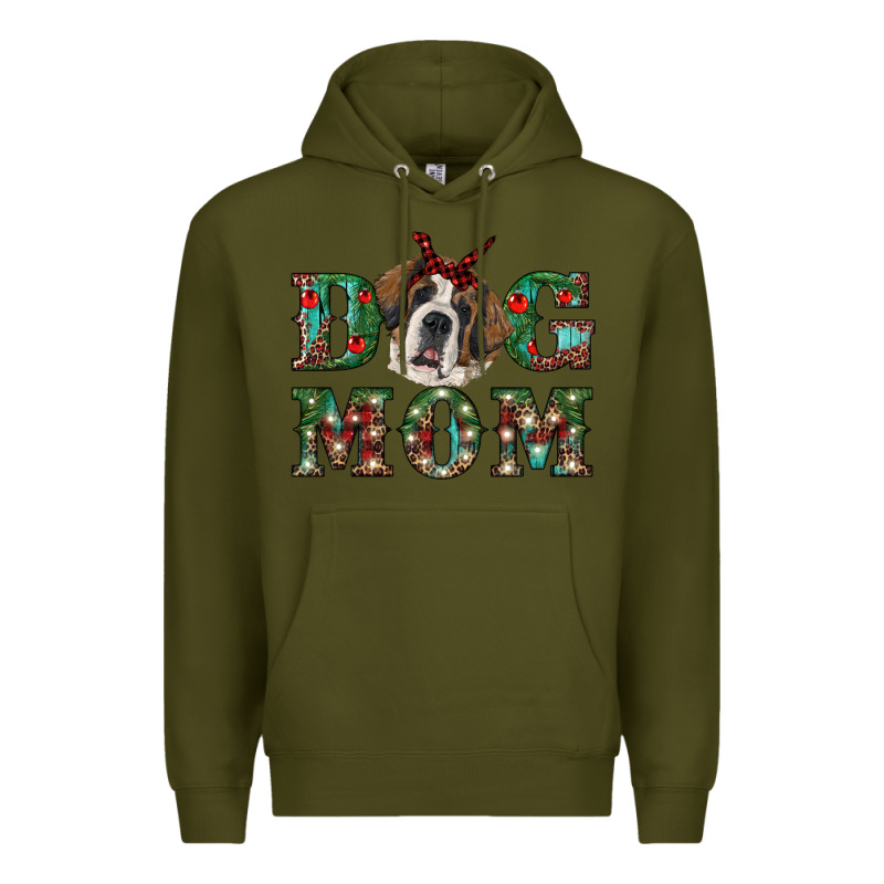 Western Christmas Dog Mom St Bernard Premium Hoodie by RanaPortraitStore | Teevron
