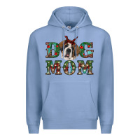Colony Blue Western Christmas Dog Mom St Bernard Premium Hoodie - RanaPortraitStore