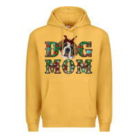 Mustard Western Christmas Dog Mom St Bernard Premium Hoodie - RanaPortraitStore