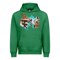 Emerald cowhide leopard turquoise patch Urban Hoodie - AdoDesignShop