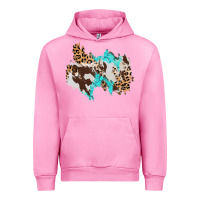 Fuchsia Pink cowhide leopard turquoise patch Urban Hoodie - AdoDesignShop