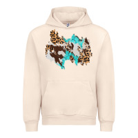 Sandshell cowhide leopard turquoise patch Urban Hoodie - AdoDesignShop