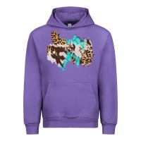 Tulip cowhide leopard turquoise patch Urban Hoodie - AdoDesignShop