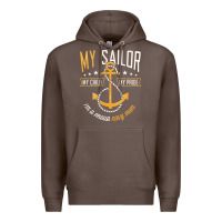 Coffee Proud Navy Mother for Moms of Sailors Proud Mom Navy Family Premium Hoodie - longCreatives
