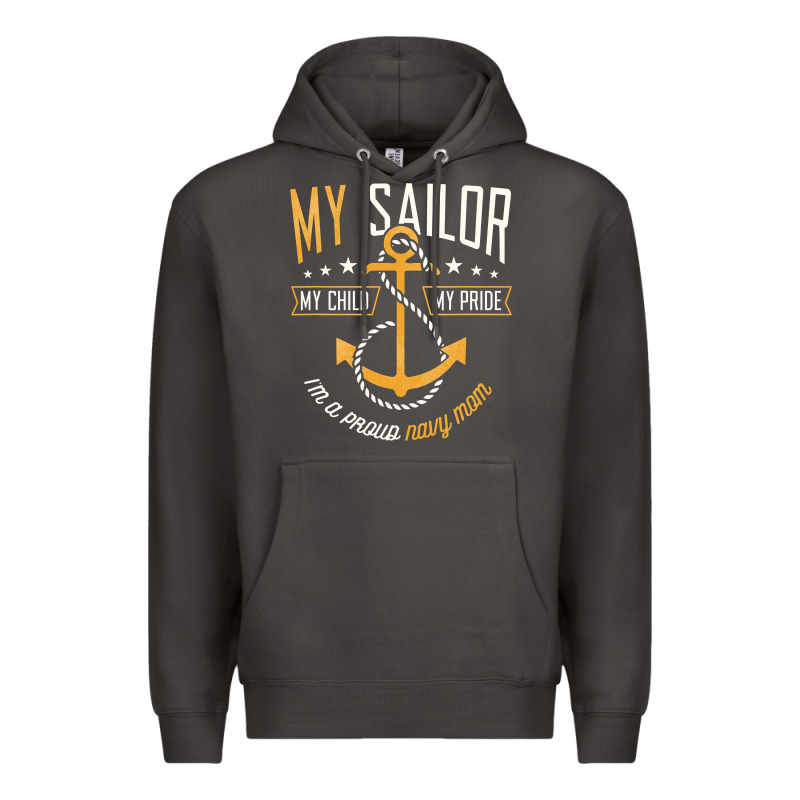 Proud Navy Mother For Moms Of Sailors Proud Mom Navy Family Premium Hoodie by longCreatives | Teevron