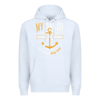 White Proud Navy Mother for Moms of Sailors Proud Mom Navy Family Premium Hoodie - longCreatives