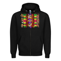 Black mardi gras cake fleur de lis crawfish brushstrokes Zipper Hoodie - Artiststas