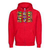 Red mardi gras cake fleur de lis crawfish brushstrokes Zipper Hoodie - Artiststas