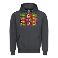 Smoke mardi gras cake fleur de lis crawfish brushstrokes Zipper Hoodie - Artiststas