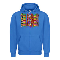 True Royal mardi gras cake fleur de lis crawfish brushstrokes Zipper Hoodie - Artiststas