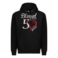 Black Vintage 50th Birthday Blessed By God For 50 Years Birthday Premium Hoodie - longCreatives