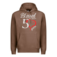 Chestnut Vintage 50th Birthday Blessed By God For 50 Years Birthday Premium Hoodie - longCreatives