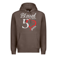 Coffee Vintage 50th Birthday Blessed By God For 50 Years Birthday Premium Hoodie - longCreatives